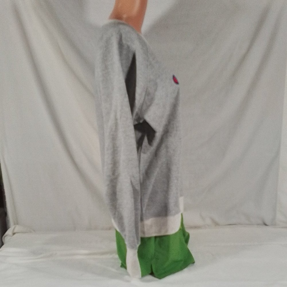 Women's Champion Powerblend Fleece Graphic Boyfriend Crew Oxford Grey- Sz:L- NWT - Picture 2 of 4